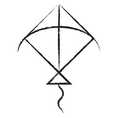 Hand drawn Kite icon