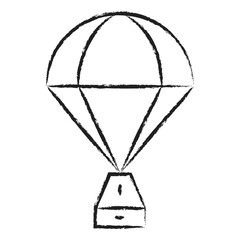 Hand drawn Space parachute icon