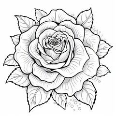 
Flower coloring book for children. Outline drawing of a plant, large details for a toddler. Materials for the development of preschool children.