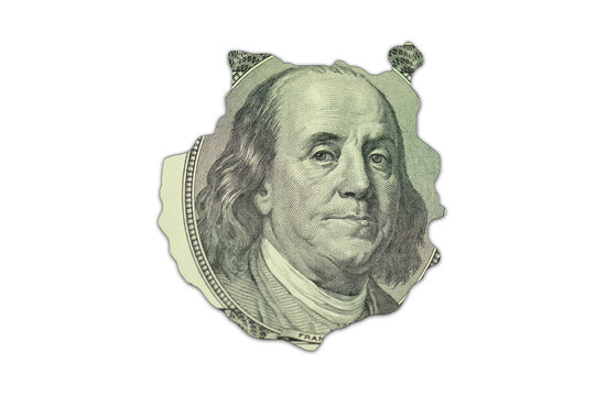 map of gran canaria on a american dollar money texture on the white background. finance concept. - Powered by Adobe