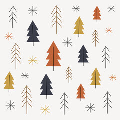 Happy New Year 2024. Minimalistic card design. Set for branding cover, card, posters. Card template
