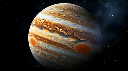 Naklejka premium The planet Jupiter in space ai generated
