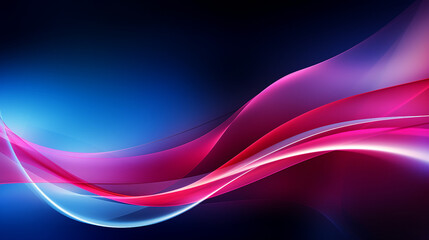 Blue and red lines, neon light, abstract background