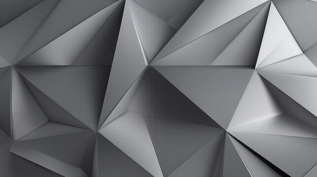 Black 3d abstract background, geometric triangle shapes © Artyom