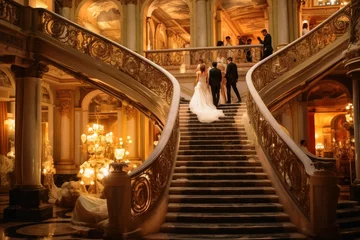 Foto op Aluminium Wenen At a big opera ball in luxury architecture.