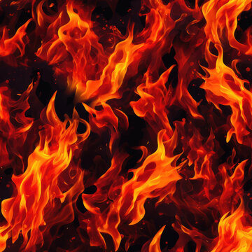 Fire flames repeat pattern