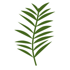 Green botanical leaves