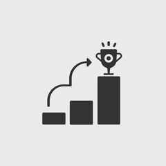  business goal success vector icon illustration sign