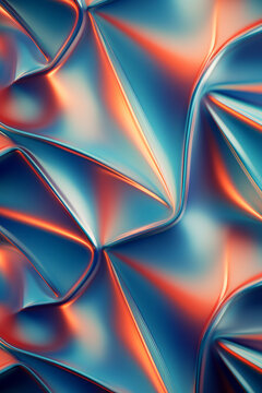 Smooth rendered prizmatic and holographic shapes flowing in a beautiful pattern.