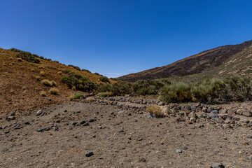 Beautiful landscape of the famous Pico del Teide mountain volcano in Teide National Park, Tenerife, Canary Islands