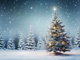 Fototapeta premium Closeup of Christmas tree decorations and lights with bauble winter