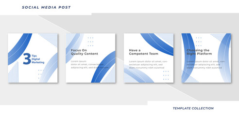 Instagram social media tips post collection tutorial, tip, trick, quick tips, layout template background design