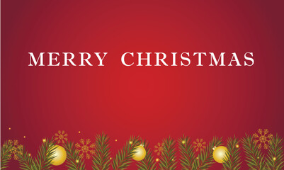 Merry christmas text vector design. Vector illustration seasonal greeting card