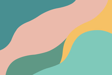 Colorful abstract  pastel background drawing art minimalist style vector	