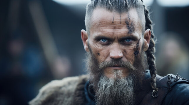 High cheekbones and a prominent forehead project an air of regality within the Viking community, hinting at a noble lineage.