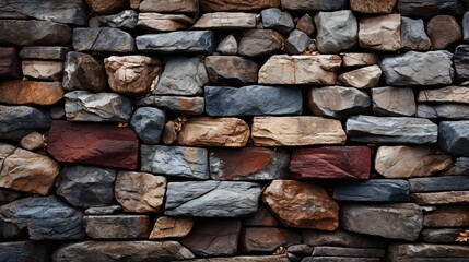 Stacked stones wall background