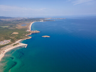 Aerial view of Arkutino beach, Bulgaria