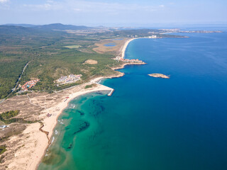 Aerial view of Arkutino beach, Bulgaria