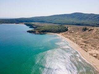 Aerial view of Arkutino beach, Bulgaria