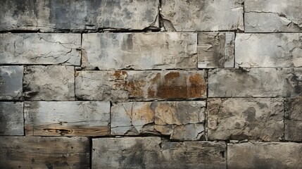 Worn Cement Block Wall