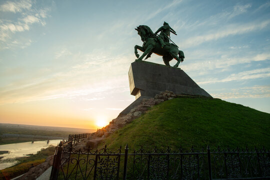 Monument to historic person Salavat Yulaev in Ufa