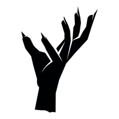 Isolated zombie hand silhouette hallwoeen icon Vector illustration