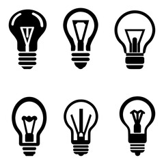 Lightbulb icon vector 