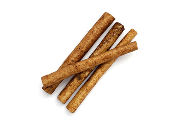 Burdock Root (Gobo) on white background.