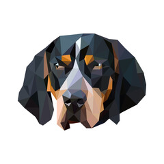 Dog Polygonal Portraits, Various Breeds PNG