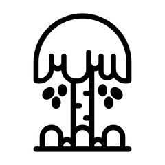 dates icon line style