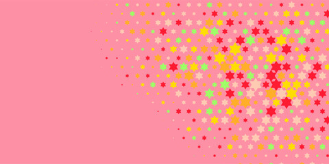 Colorful stars Abstract Illustration background beautiful banner with copy space