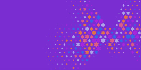 Colorful stars Abstract Illustration background beautiful banner with copy space