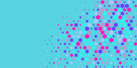 Colorful stars Abstract Illustration background beautiful banner with copy space