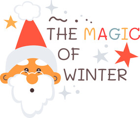 The Magic Of Winter Santa Sticker