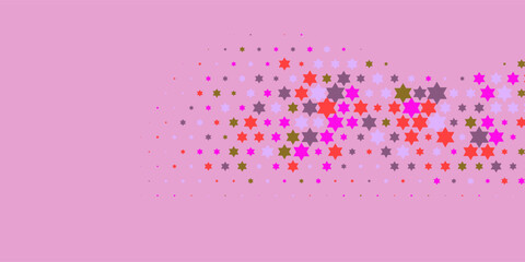 Colorful stars Abstract Illustration background beautiful banner with copy space
