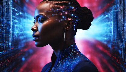 Expertise in AI, an African American woman shaping the future.