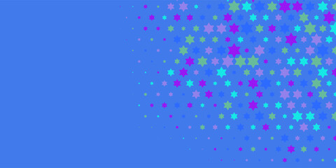 Colorful stars Abstract Illustration background beautiful banner with copy space