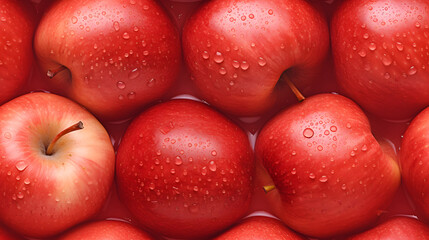 Seamless Tile - Apples, Fruit - Repeating Pattern - Generative AI