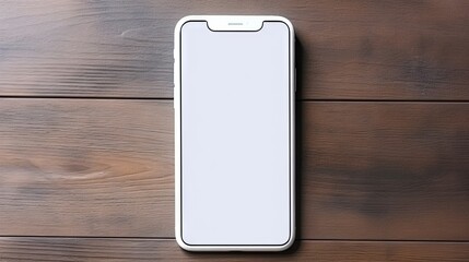 A blank white cell phone mock up ready for your image or text. Generative AI. 