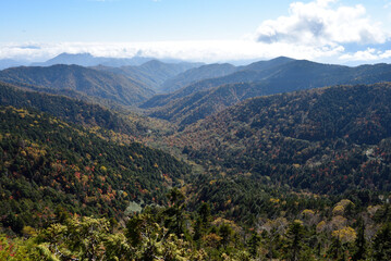 Fototapeta premium Climbing Mount Taishaku and Tashiro, Fukushima, Japan
