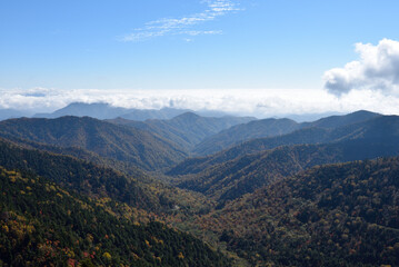 Fototapeta premium Climbing Mount Taishaku and Tashiro, Fukushima, Japan