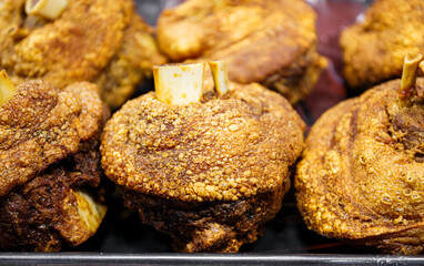 Crispy deep fried pork knuckle leg