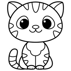 Cat design for coloring 