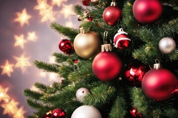 Obraz na płótnie Canvas Festive Christmas Tree Background