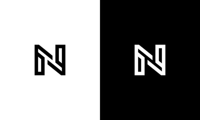 Obraz premium Vector letter n modern abstract logos collection alphabet geometrical logotype for all kinds of business