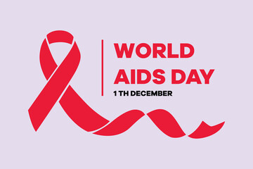World AIDS Day concept. Aids Awareness icon design for poster, banner, t-shirt. Colored flat vector illustration isolated.