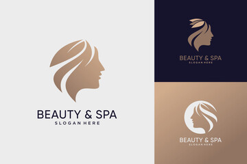 Beauty and spa logo design template vector illustration with creative idea