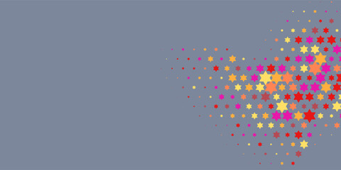 Colorful stars Abstract Illustration background beautiful banner with copy space