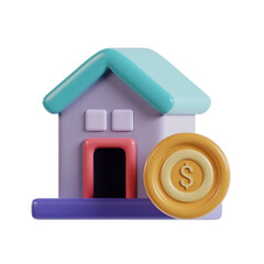 3d render property investment icon