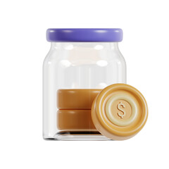 3d render retirement savings icon